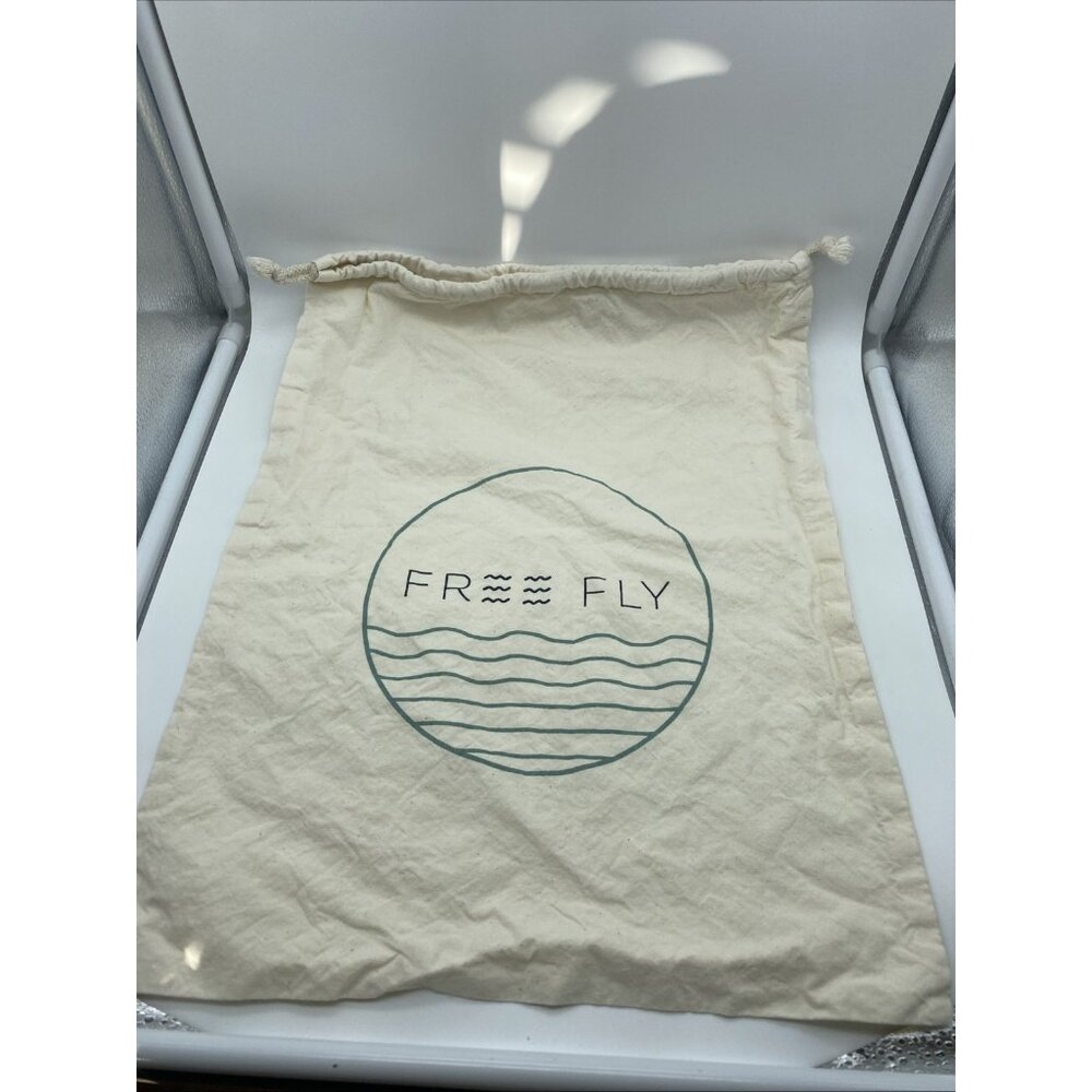 Free Fly Medium Cream Knit Drawstring Bag 12"x17" Reusable